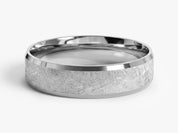 5mm Beveled Edge Wedding Band with Ice Matte Finish