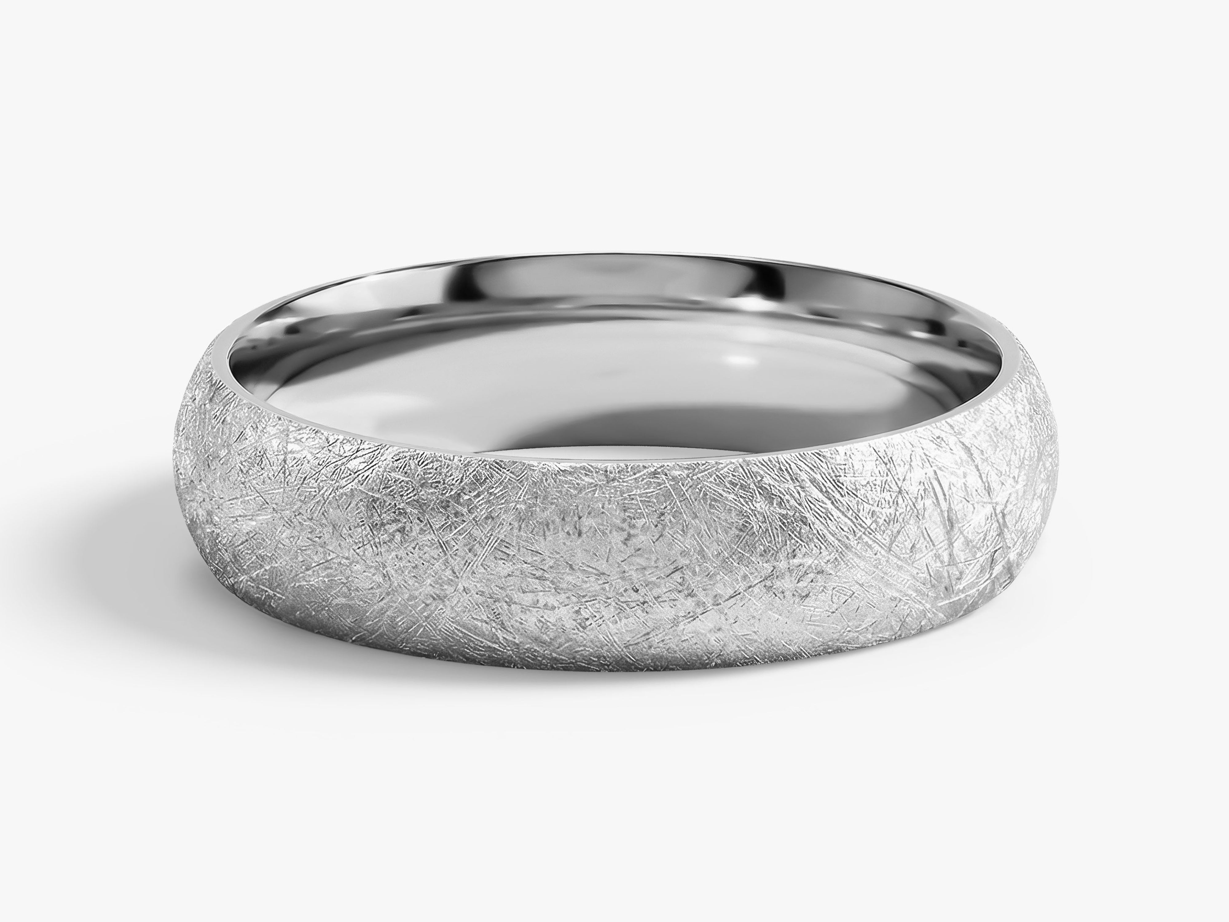 5mm Dome Wedding Band with Ice Matte Finish