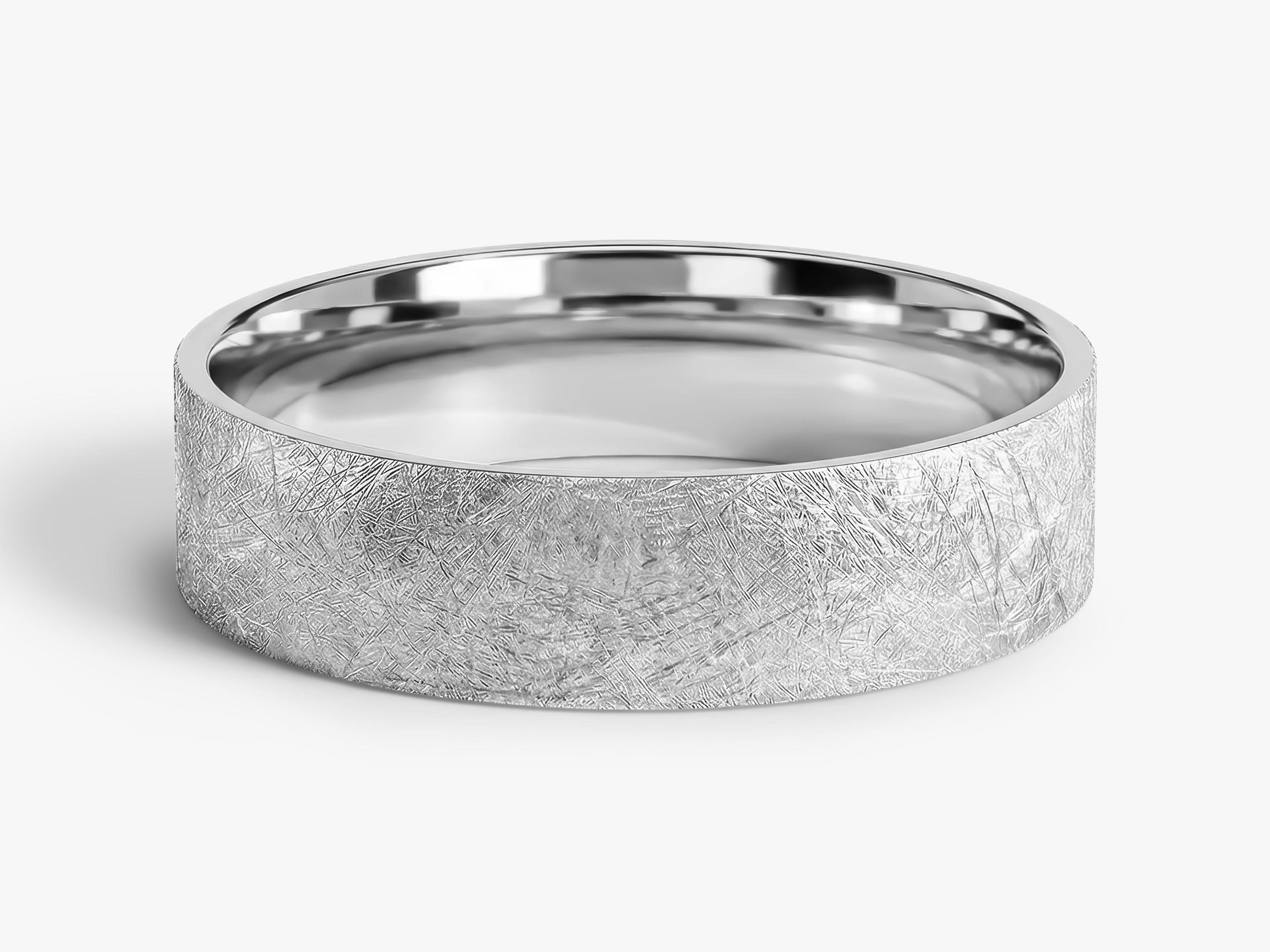 5mm Flat Wedding Band with Ice Matte Finish