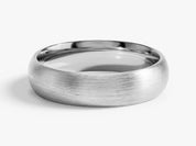 5mm Classic Dome Wedding Band - Matte Brushed