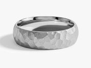 6mm Hammered Dome Wedding Band