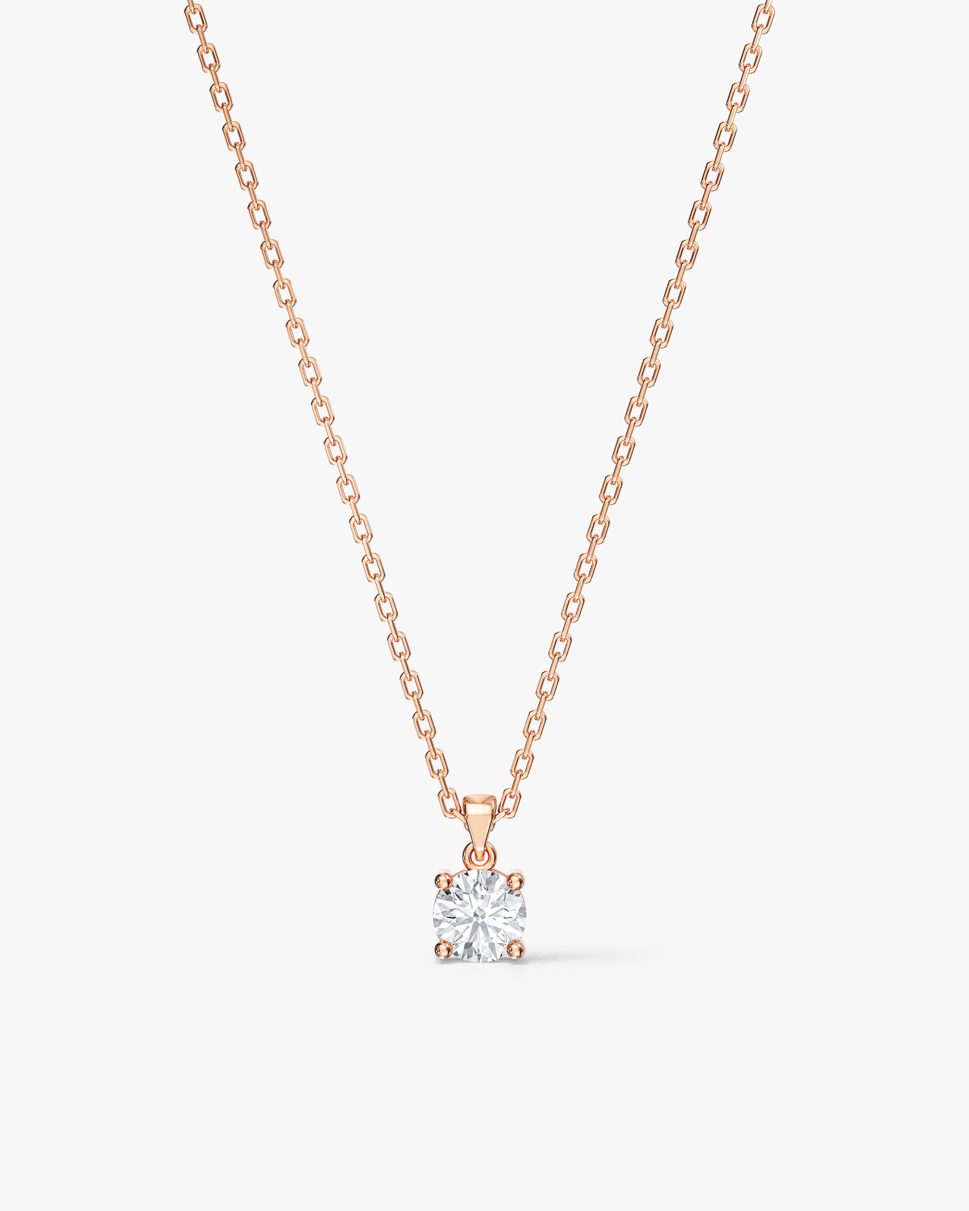 Round Cut Solitaire Pendant (0.50 CT)