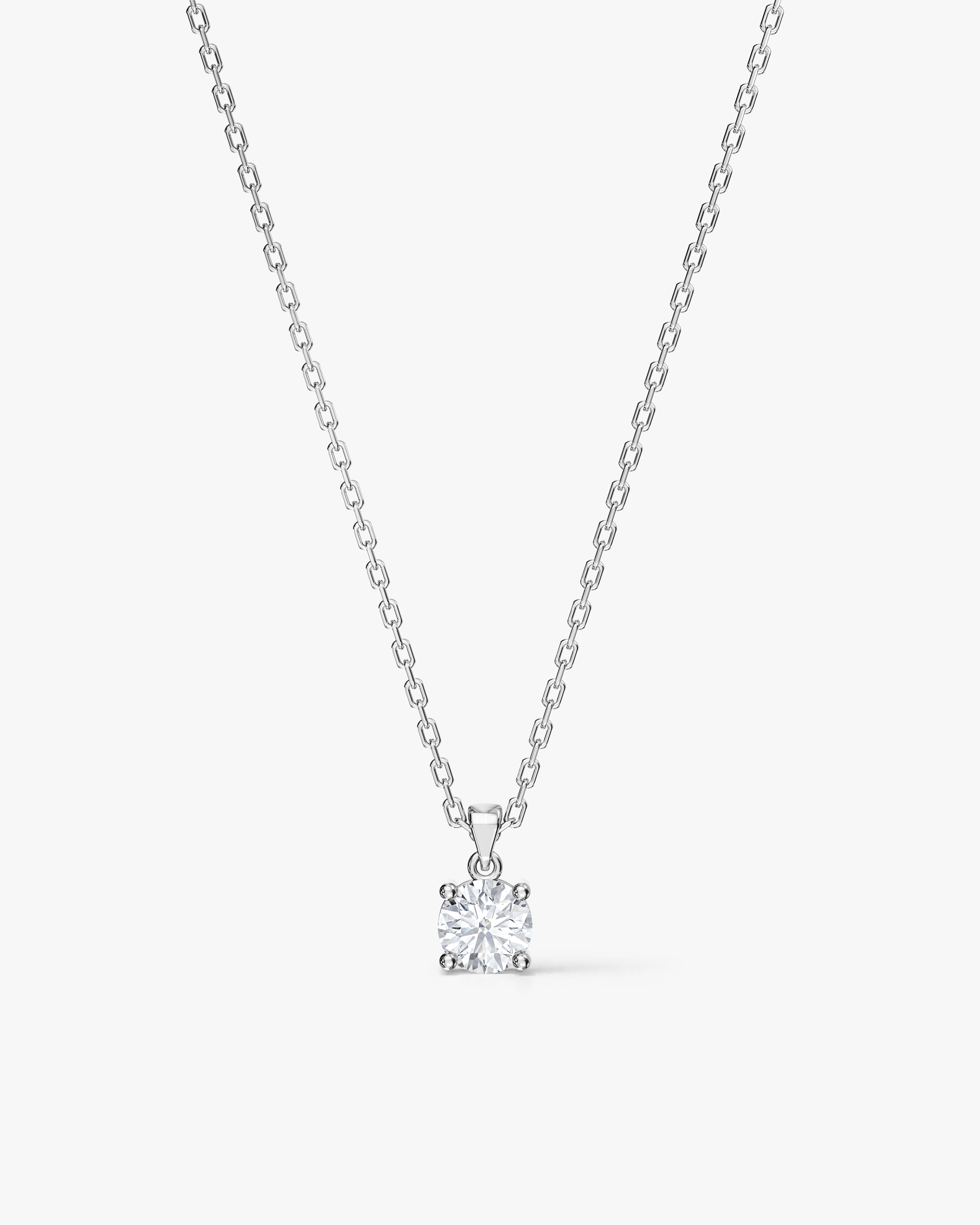 Round Cut Solitaire Pendant (0.50 CT)
