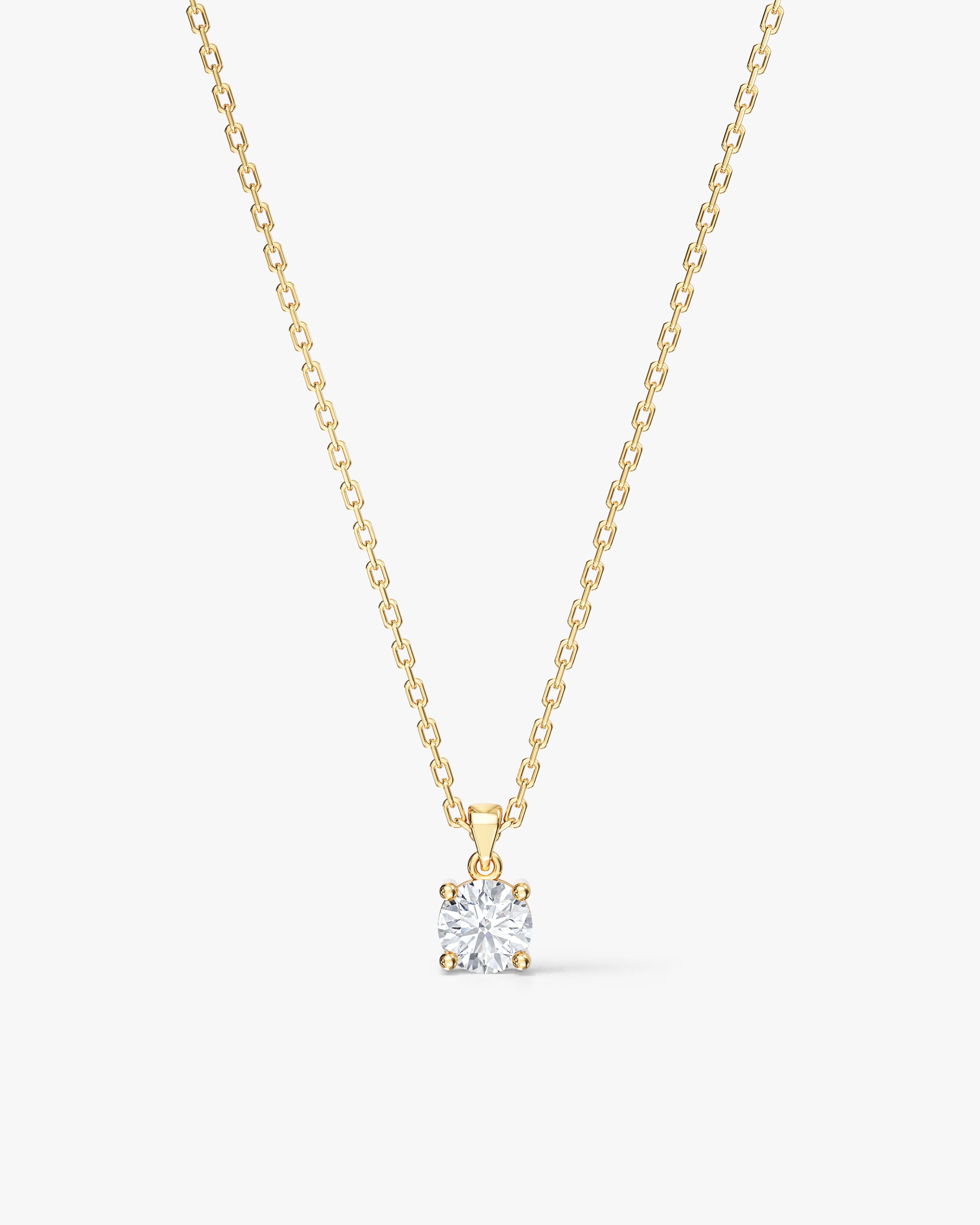 Round Cut Solitaire Pendant (0.50 CT)