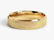 5mm Beveled Edge Wedding Band with Ice Matte Finish