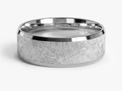 7mm Ice Matte Brushed Beveled Edge Wedding Band