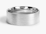 7mm Classic Flat Wedding Band - Matte Brushed