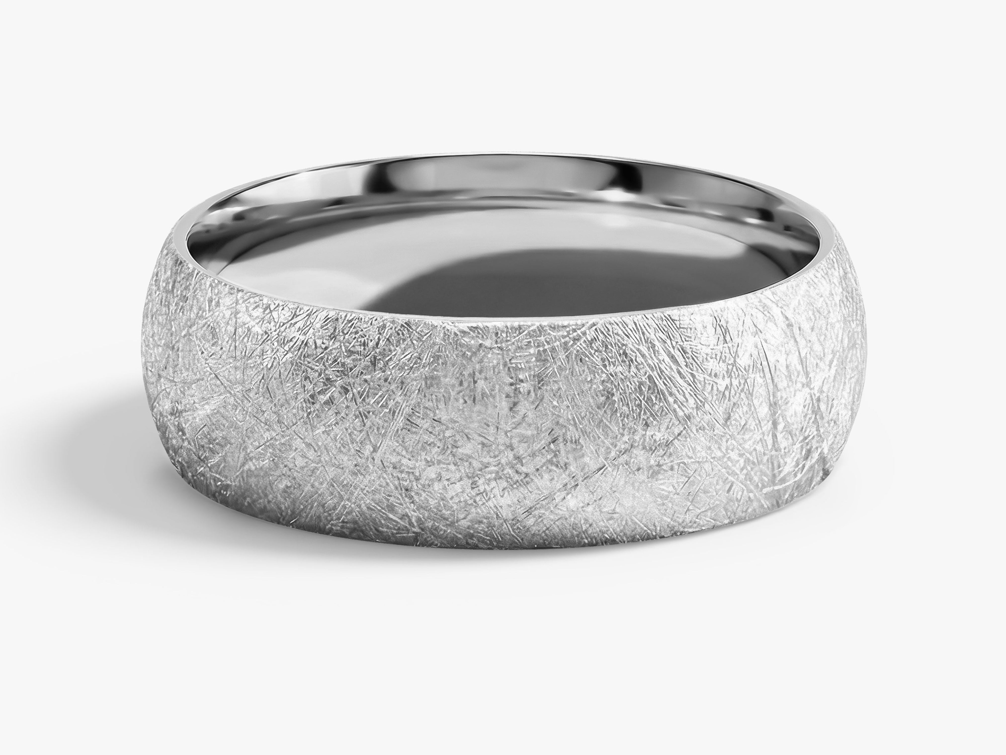 7mm Dome Wedding Band with Ice Matte Finish