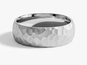 7mm Hammered Dome Wedding Band