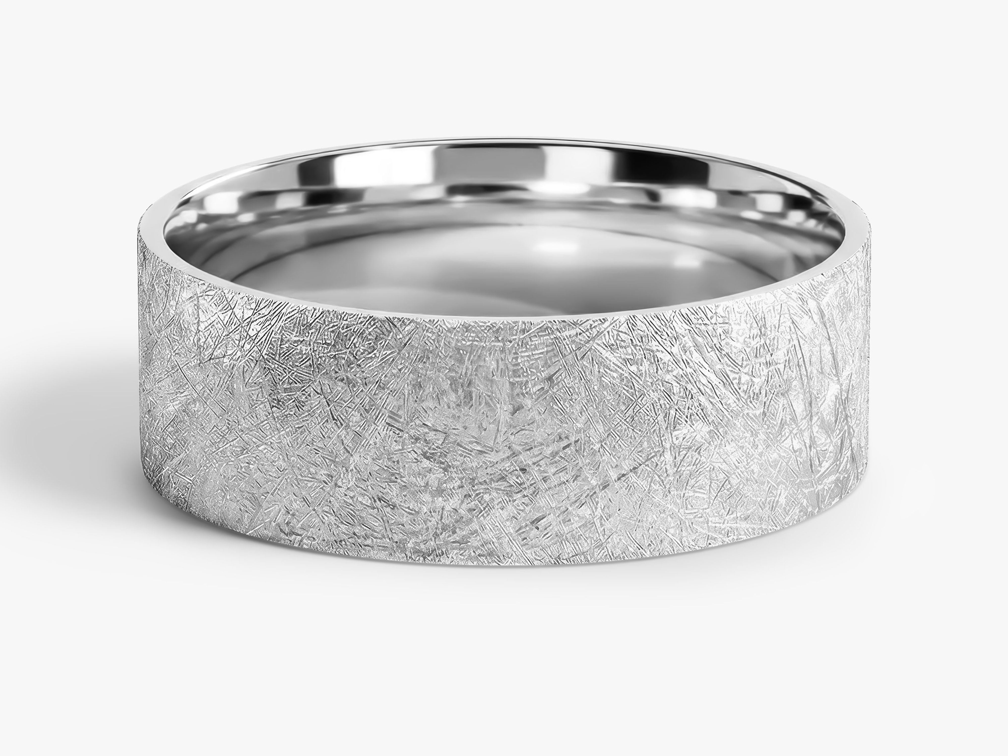 7mm Flat Wedding Band with Ice Matte Finish