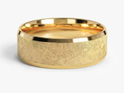 7mm Ice Matte Brushed Beveled Edge Wedding Band