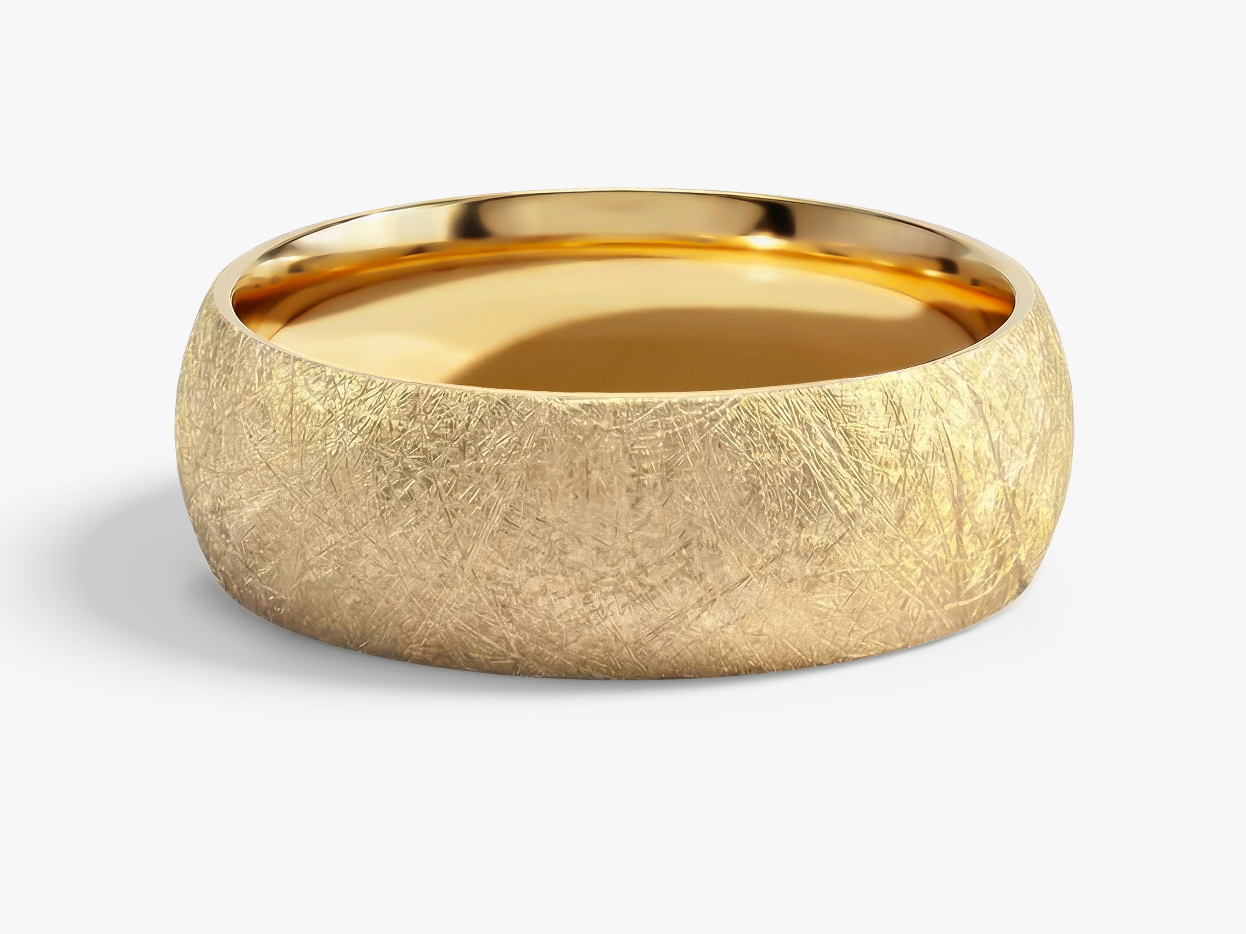 7mm Dome Wedding Band with Ice Matte Finish