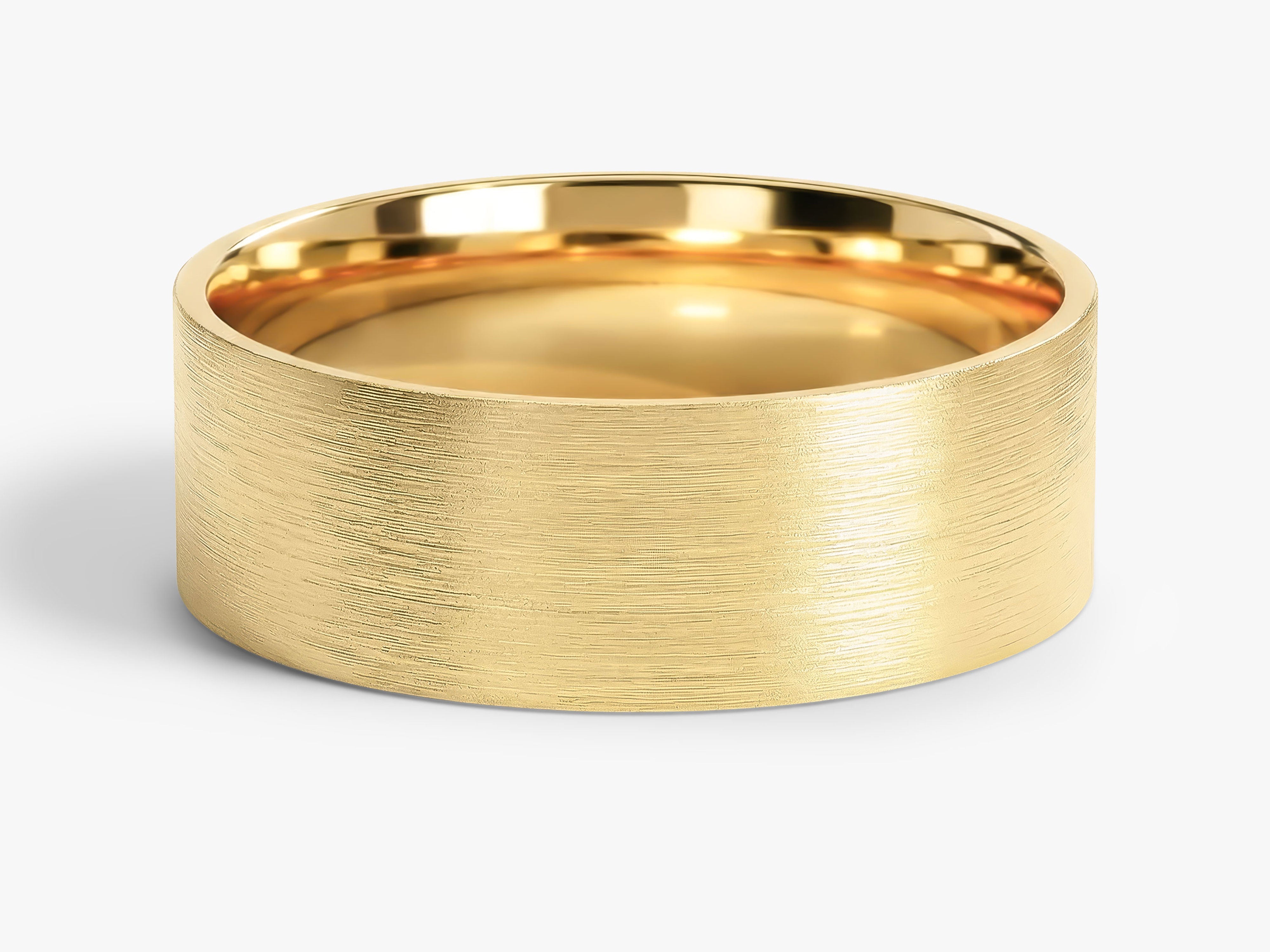 7mm Classic Flat Wedding Band - Matte Brushed