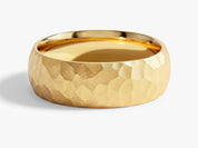 7mm Hammered Dome Wedding Band