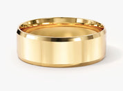 7mm Polished Beveled Edge Wedding Band