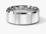8mm Polished Beveled Edge Wedding Band