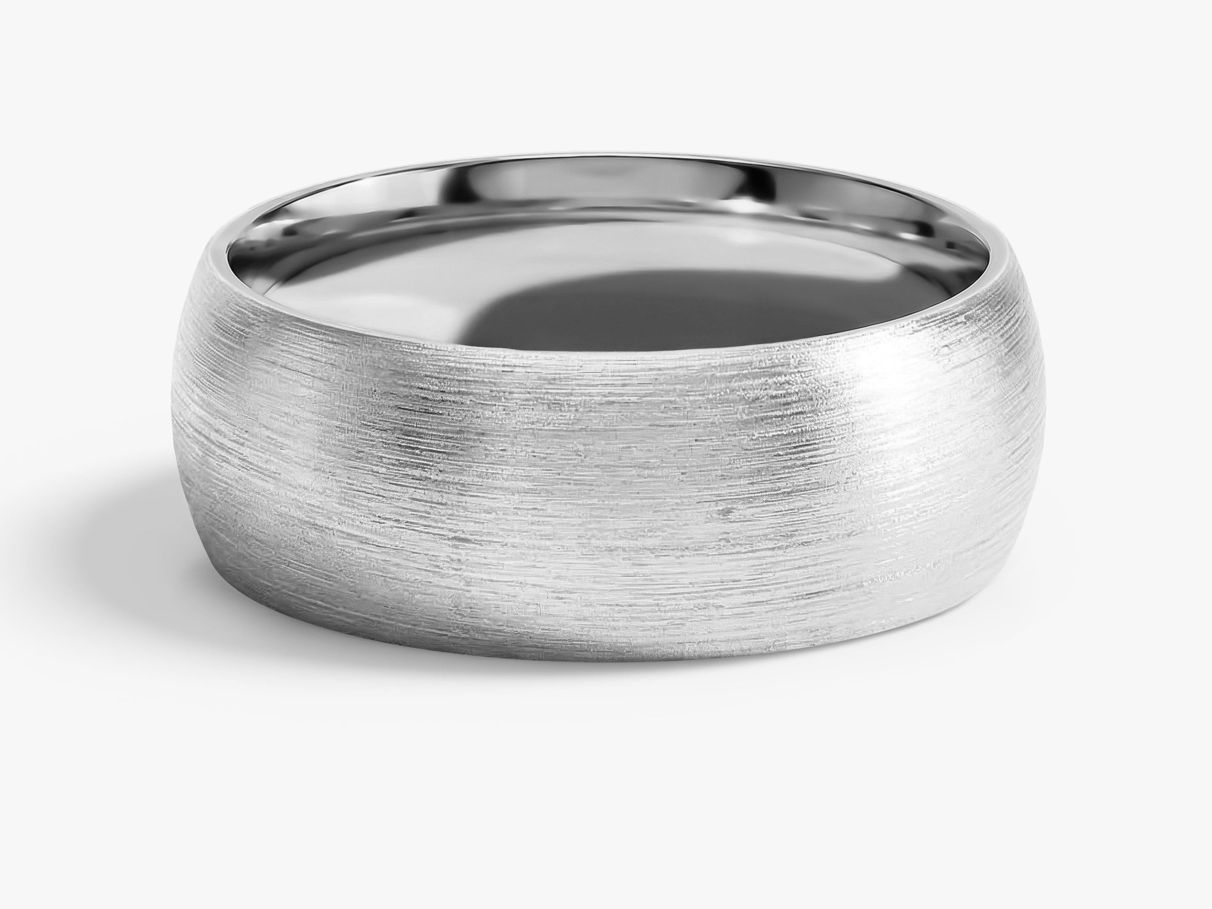 8mm Classic Dome Wedding Band - Matte Brushed
