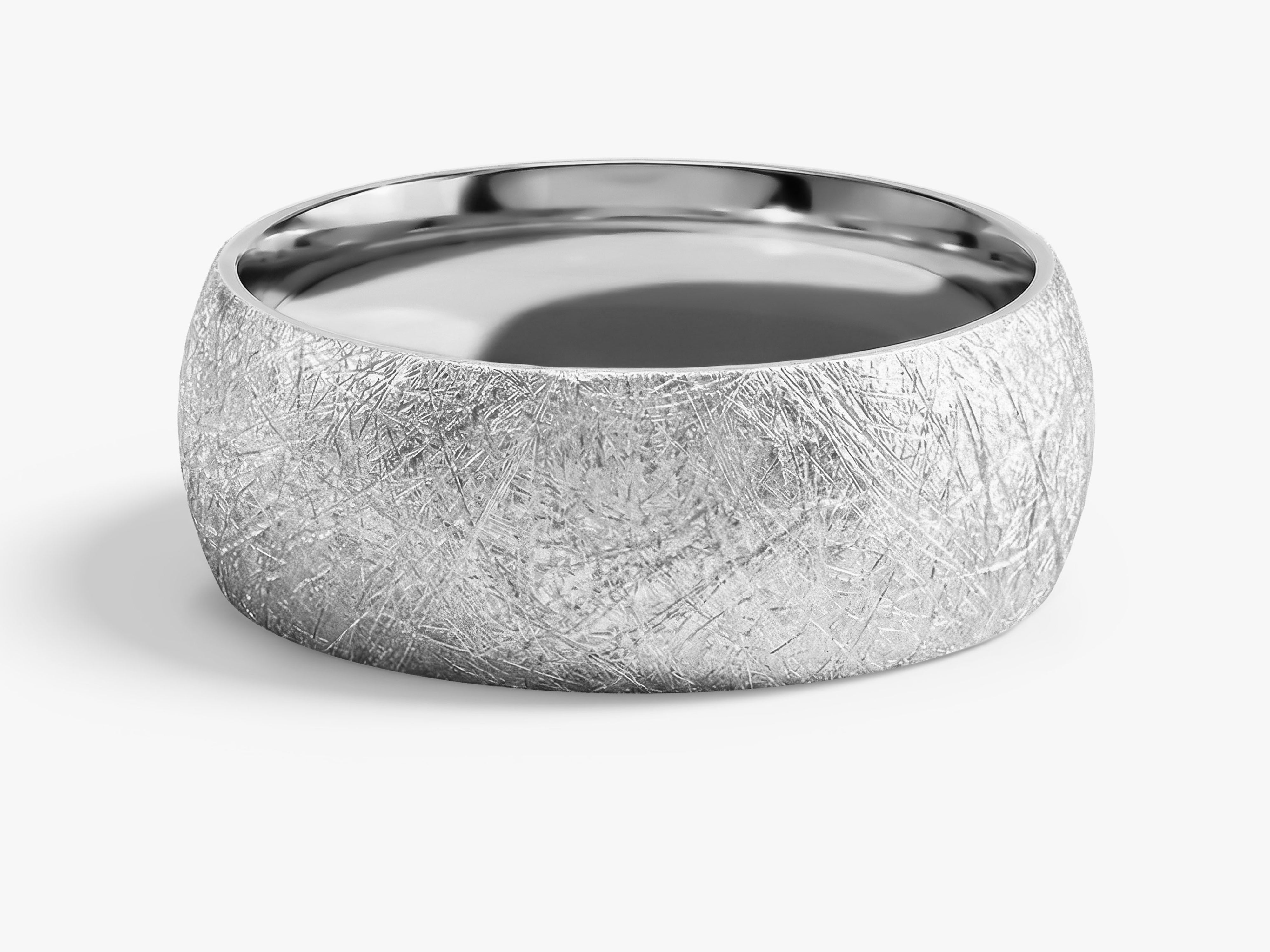 8mm Dome Wedding Band with Ice Matte Finish