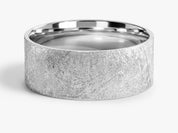 8mm Flat Wedding Band with Ice Matte Finish