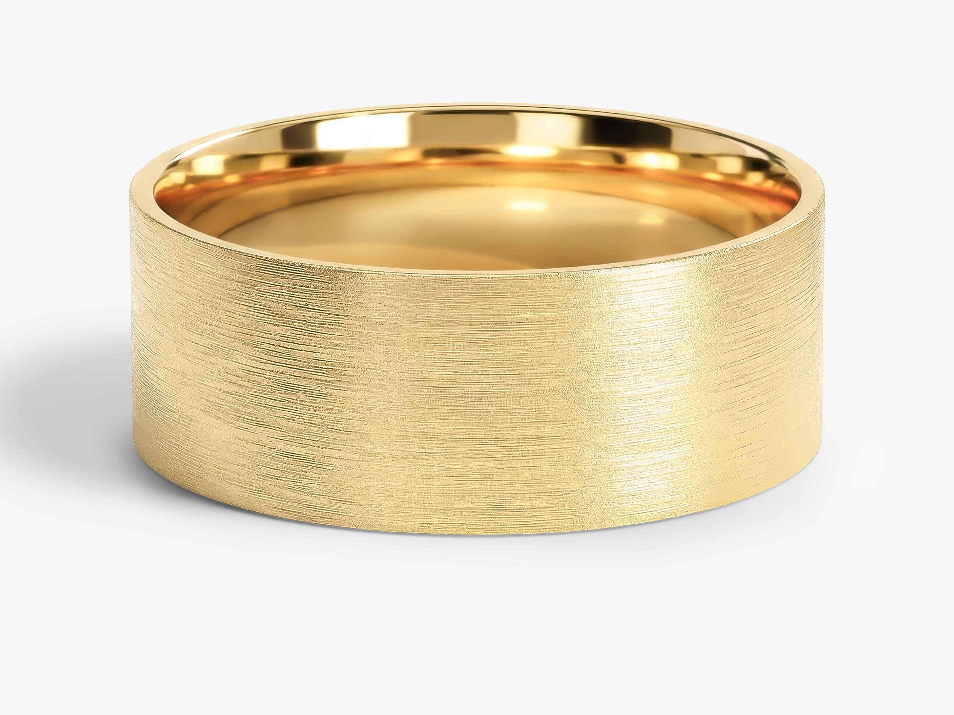 8mm Classic Flat Wedding Band - Matte Brushed