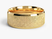 8mm Ice Matte Brushed Beveled Edge Wedding Band
