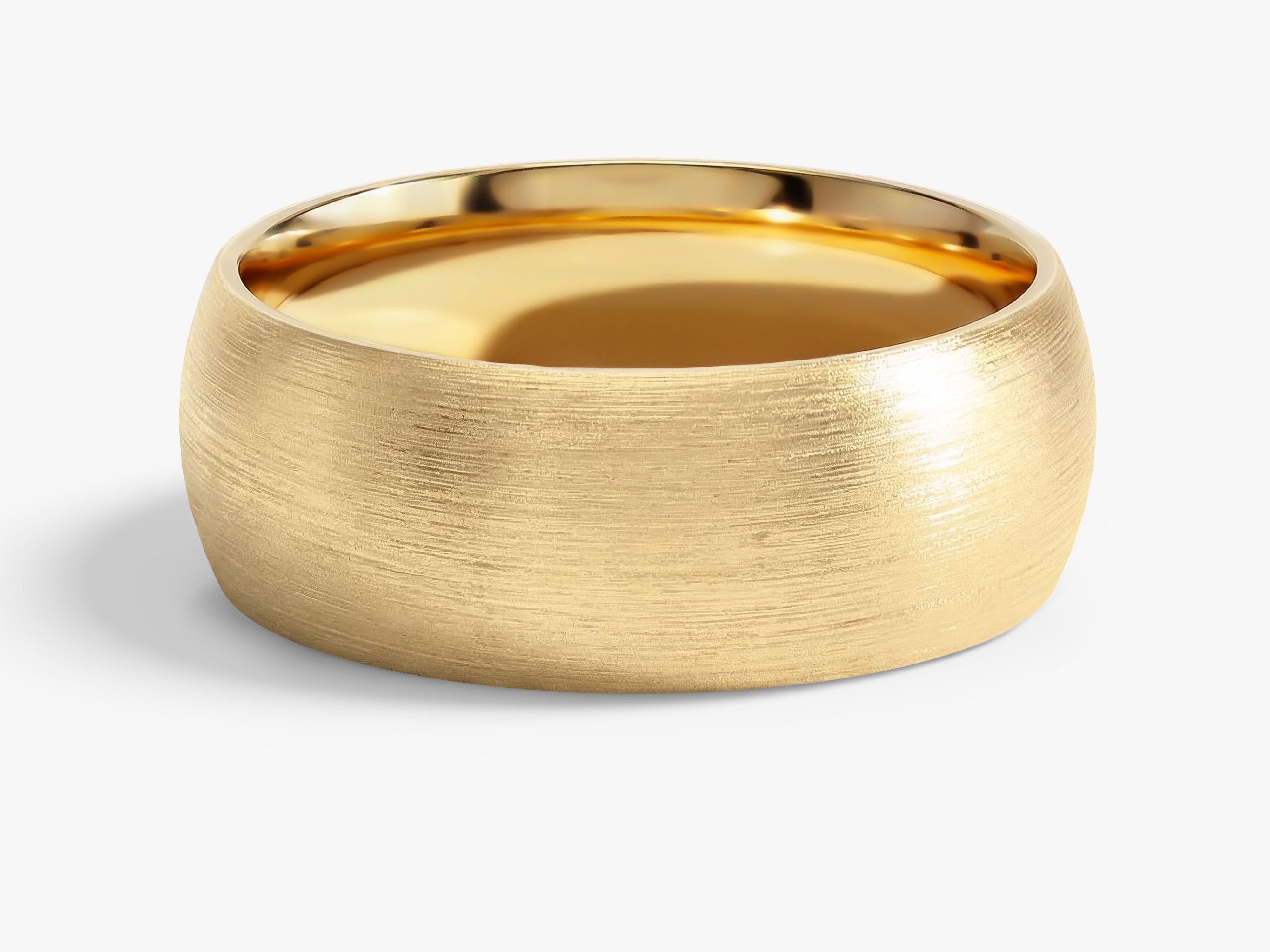 8mm Classic Dome Wedding Band - Matte Brushed