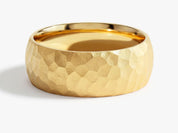 8mm Hammered Dome Wedding Band