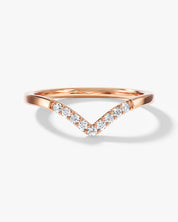 Nine-Stone Curved Wedding Band