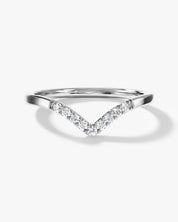 Nine-Stone Curved Wedding Band