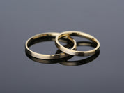 2mm Beveled Edge Wedding Band - Matte Brushed