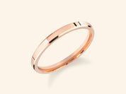 2mm Beveled Edge Wedding Band