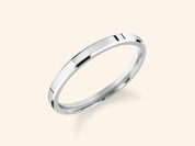 2mm Beveled Edge Wedding Band