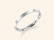 2mm Flat Wedding Band - Matte Brushed