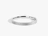 2mm Flat Wedding Band with Ice Matte Finish