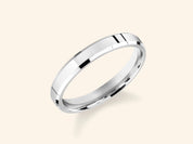 3mm Beveled Edge Wedding Band