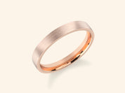 3mm Flat Wedding Band - Matte Brushed