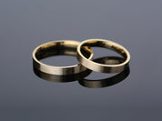 3mm Flat Wedding Band - Matte Brushed
