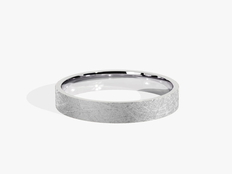 3mm Flat Wedding Band with Ice Matte Finish