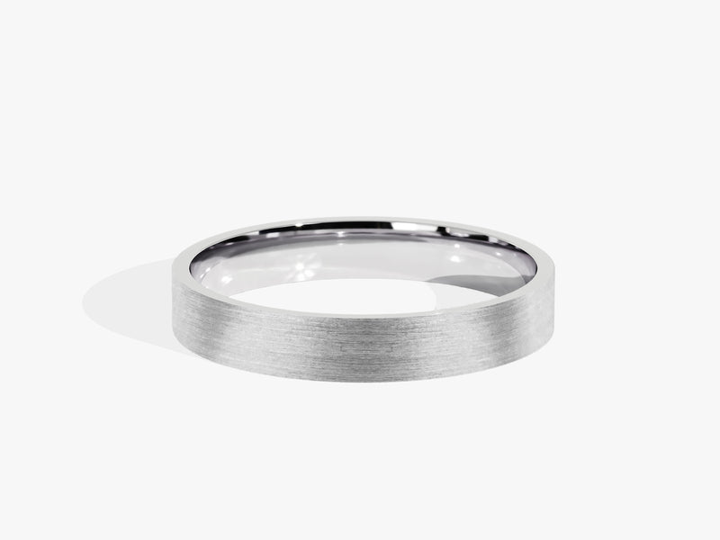 3mm Classic Flat Wedding Band - Matte Brushed