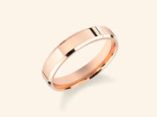 4mm Beveled Edge Wedding Band