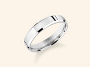 4mm Beveled Edge Wedding Band