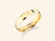 4mm Beveled Edge Wedding Band