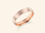 4mm Flat Wedding Band - Matte Brushed
