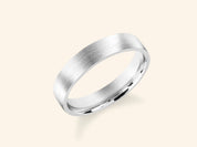4mm Flat Wedding Band - Matte Brushed