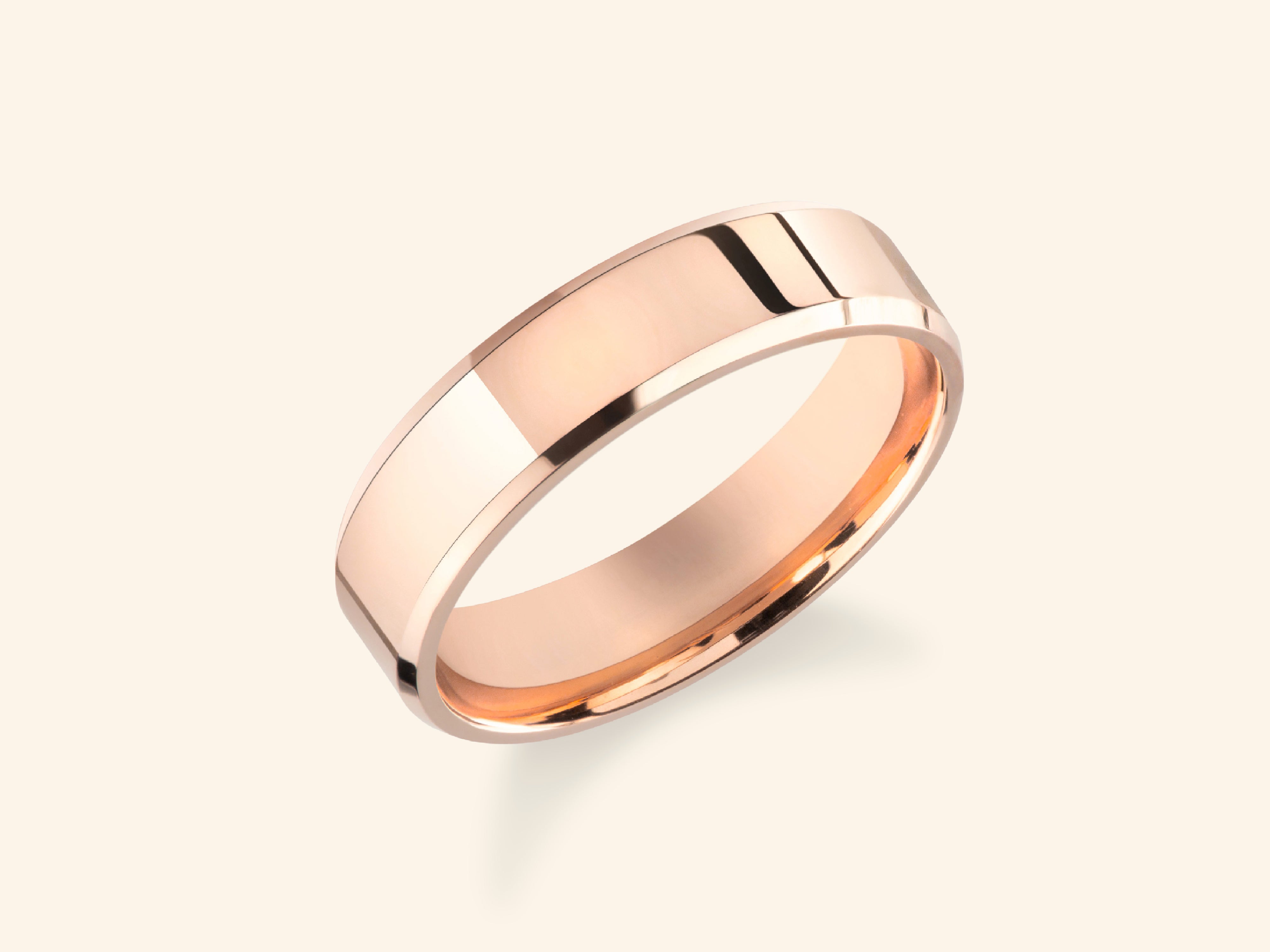 5mm Beveled Edge Wedding Band