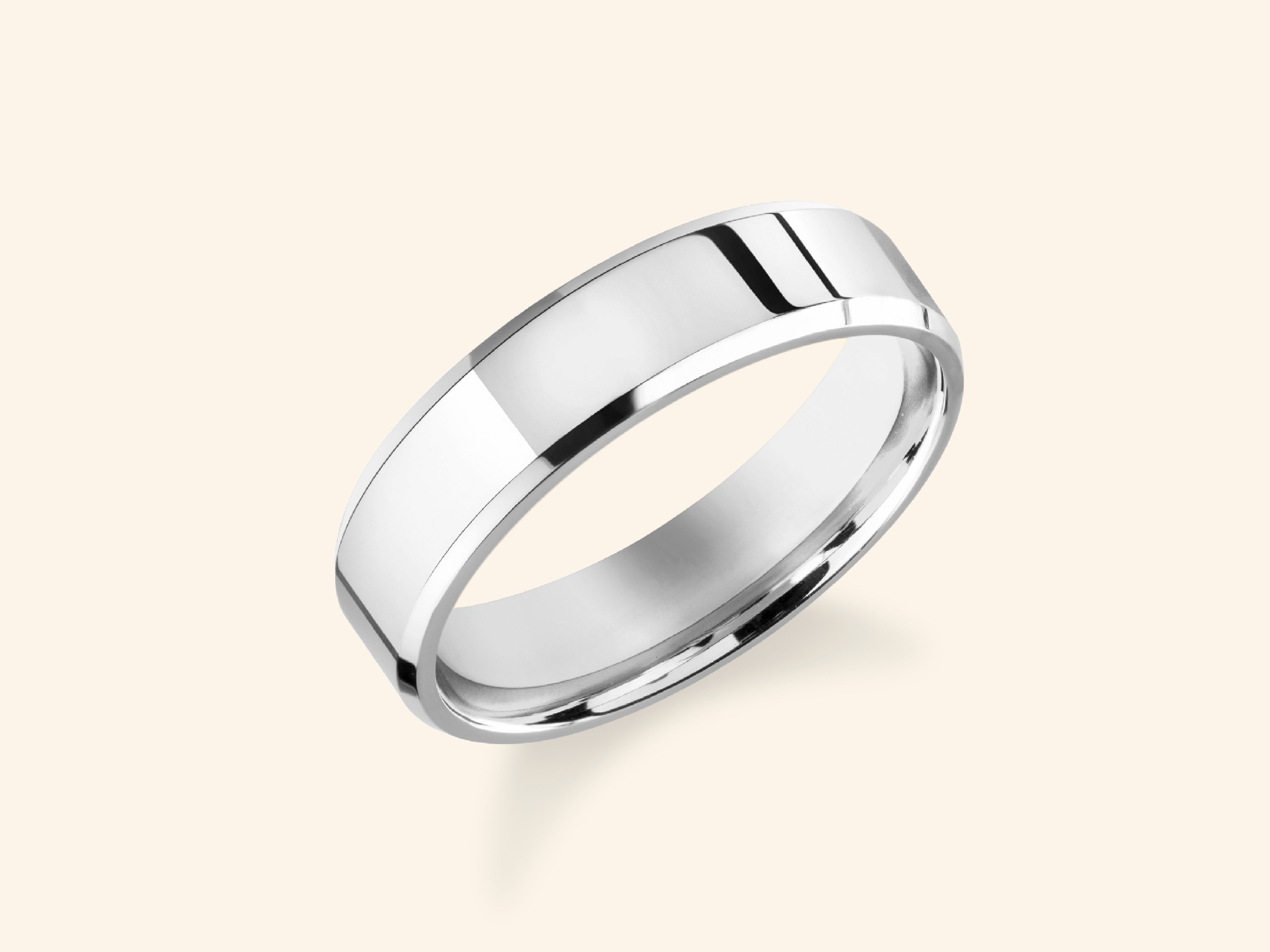 5mm Beveled Edge Wedding Band