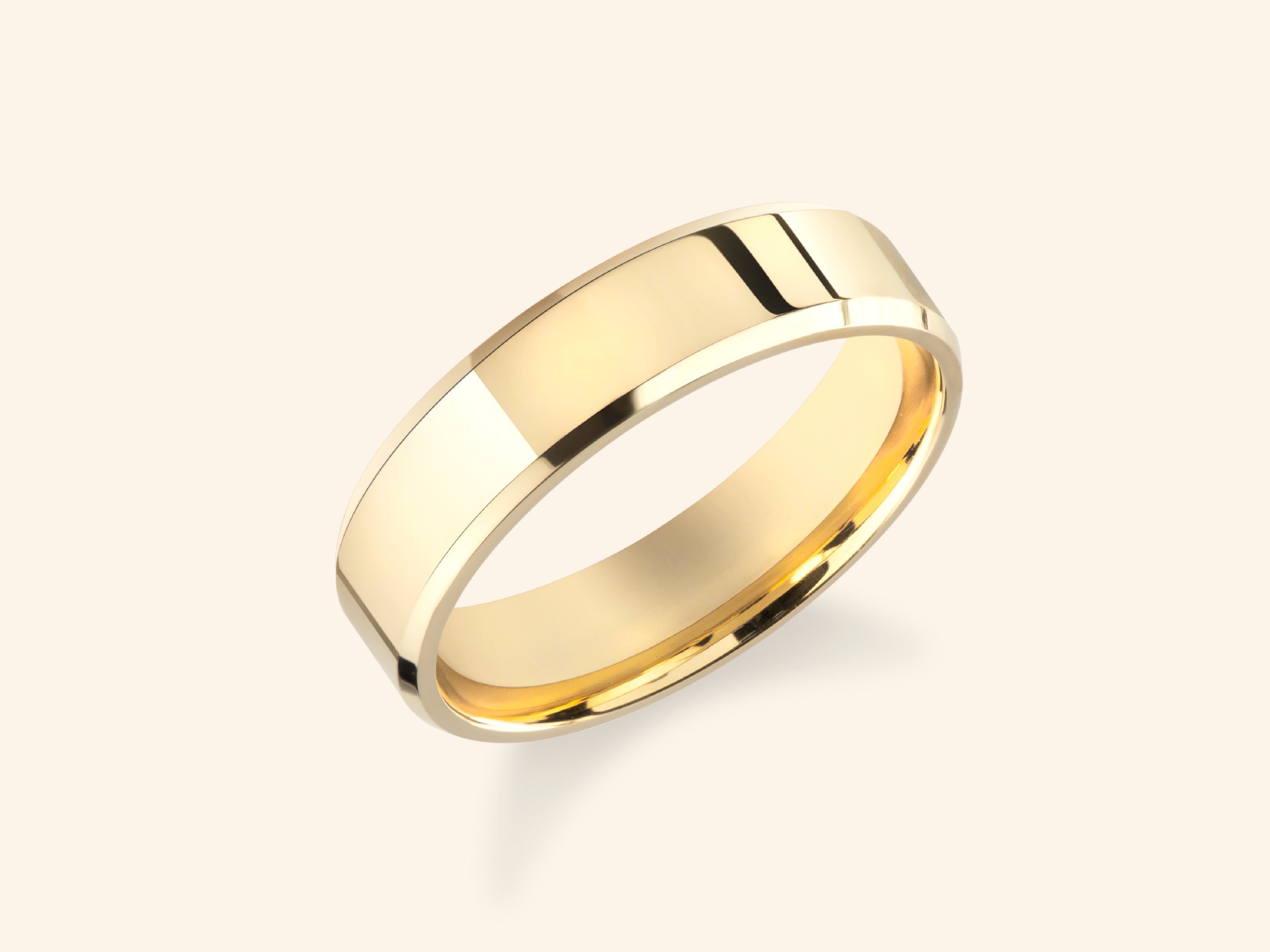 5mm Beveled Edge Wedding Band