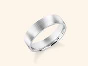 5mm Flat Wedding Band - Matte Brushed