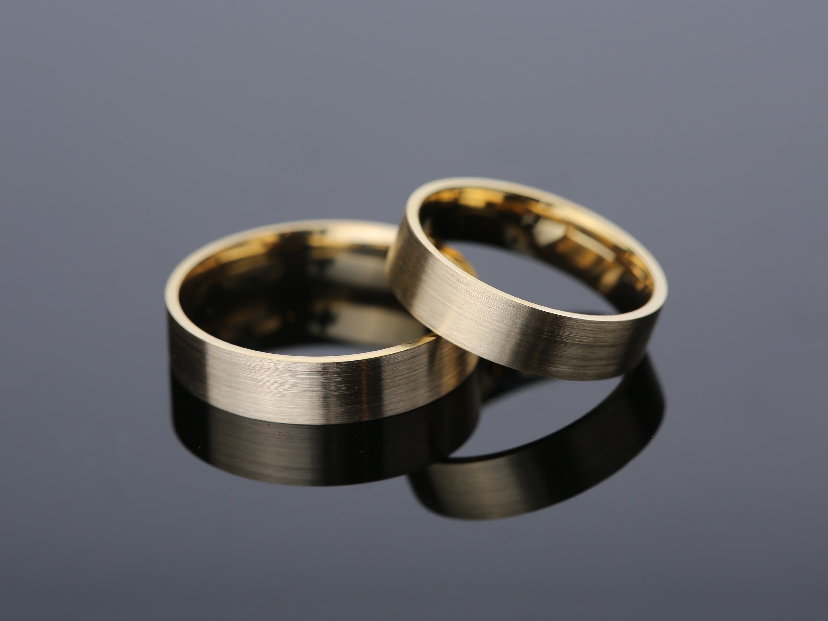 5mm Flat Wedding Band - Matte Brushed