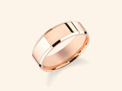 6mm Beveled Edge Wedding Band